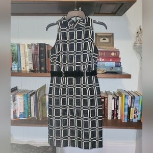 Milly of New York linen blend, belted dress. Women's 0